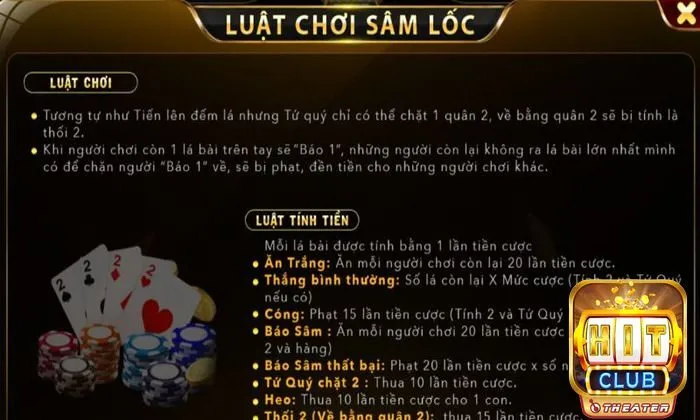 Sâm lốc - Trải nghiệm đầy kịch tính cùng Hitclub Online 3 Luật chơi Sâm Lốc